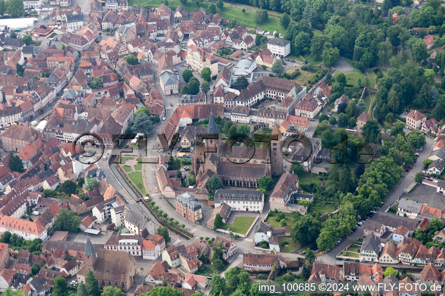 Photographie aérienne de Wissembourg dans le département Bas Rhin, France