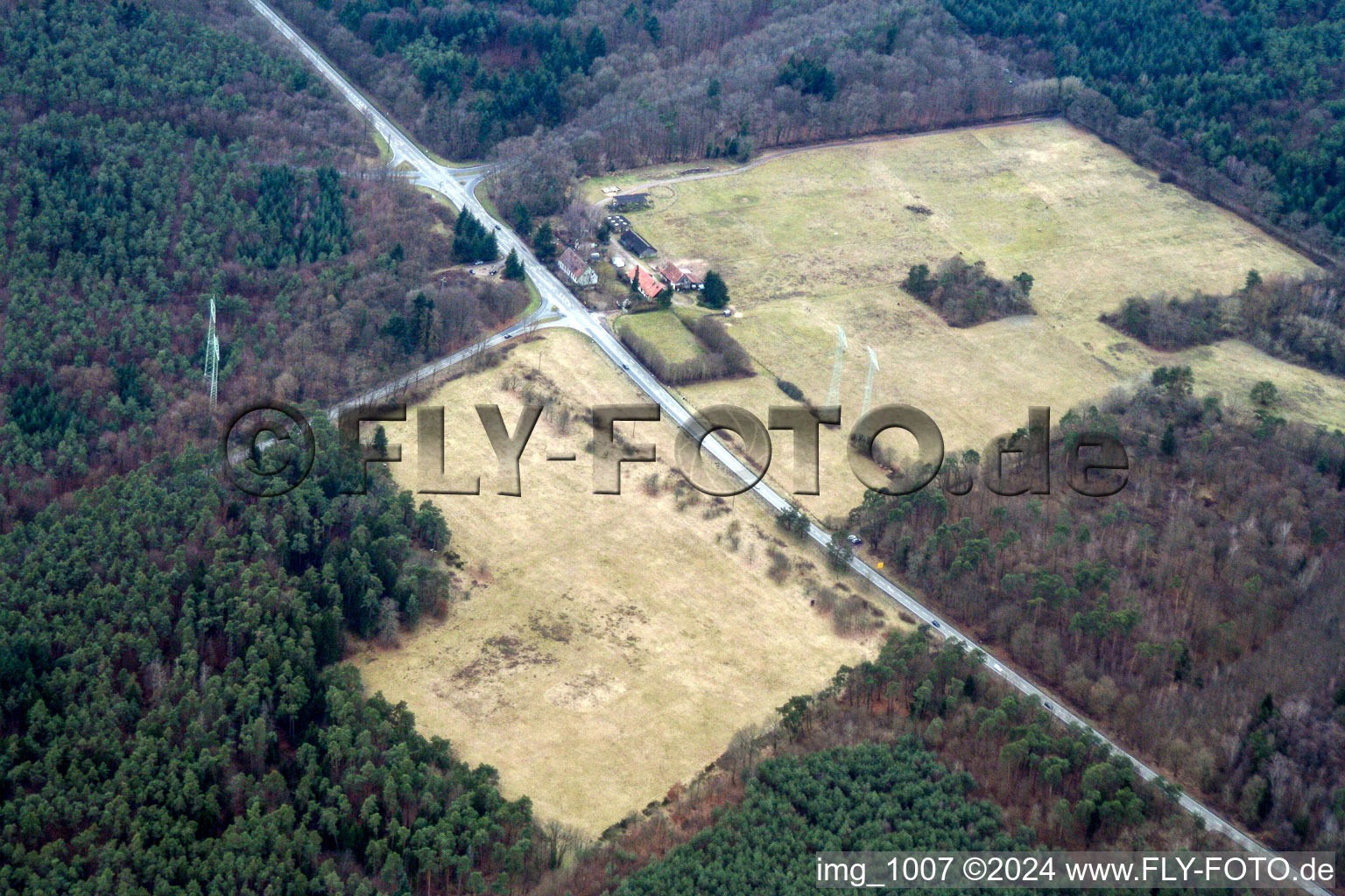 Vue oblique de Langenberg dans le département Rhénanie-Palatinat, Allemagne