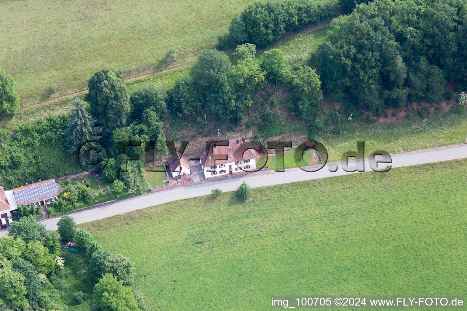 Sankt Germannshof dans le département Rhénanie-Palatinat, Allemagne depuis l'avion