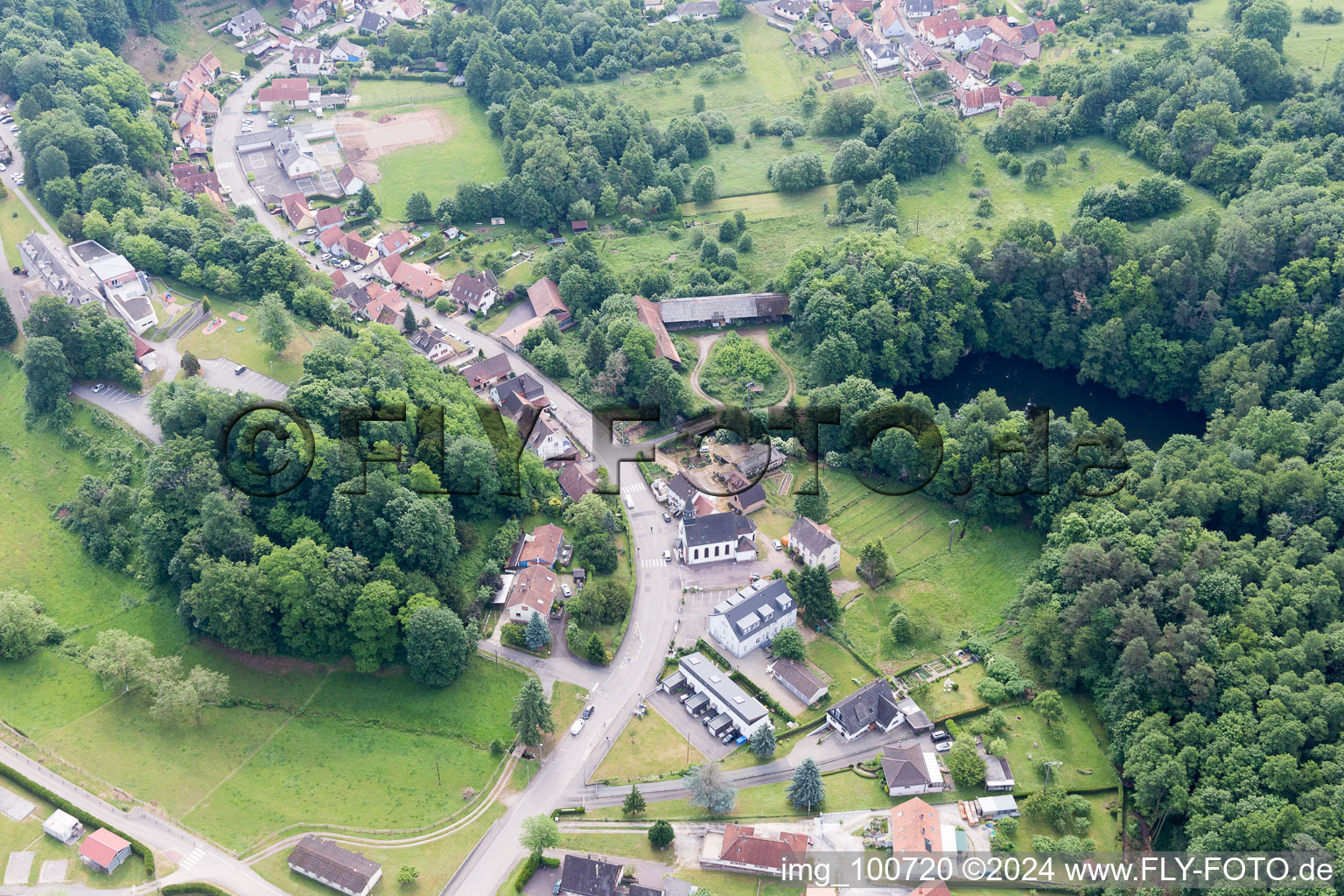 Photographie aérienne de Weiler dans le département Bas Rhin, France