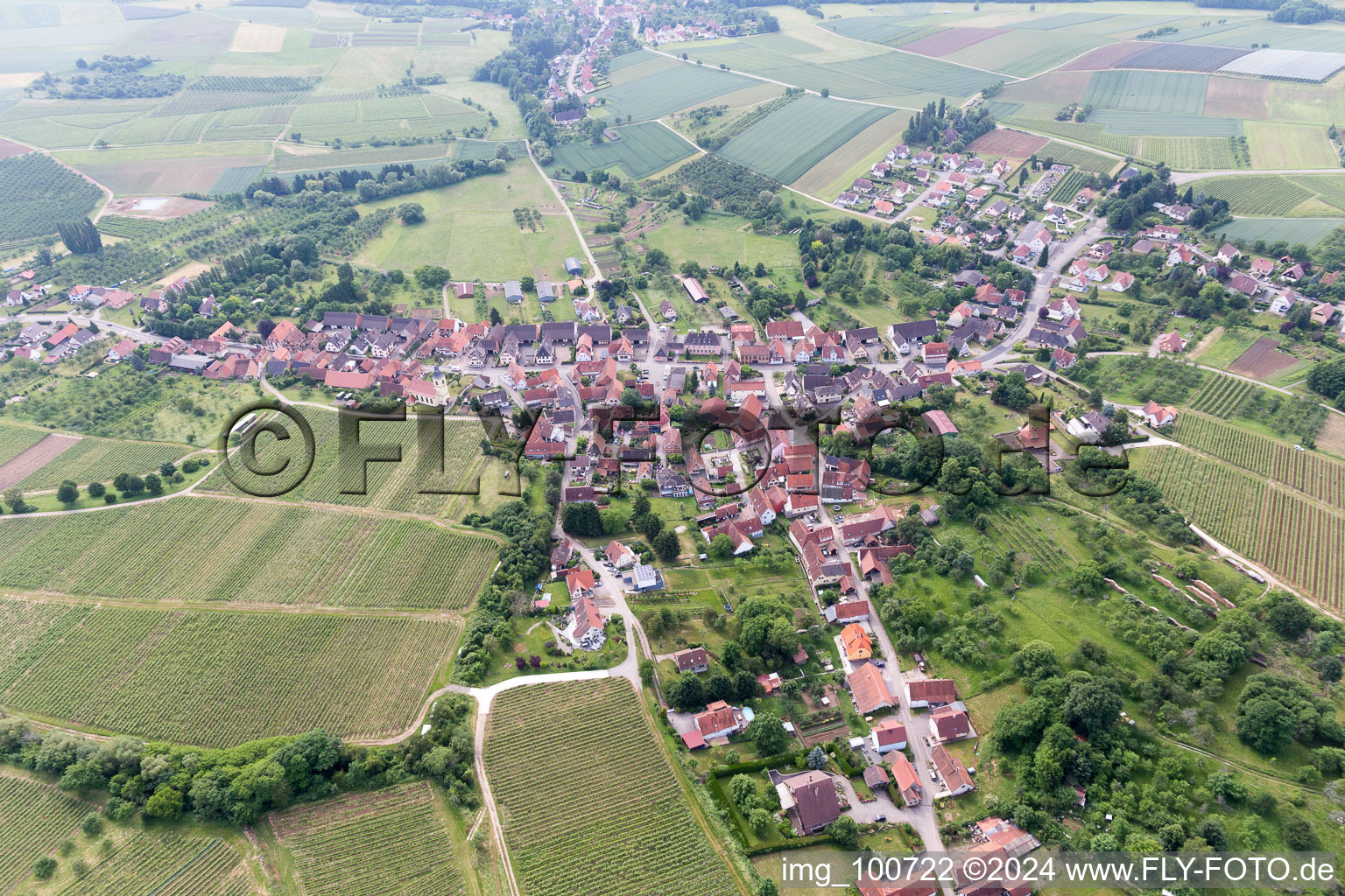 Rott dans le département Bas Rhin, France d'en haut