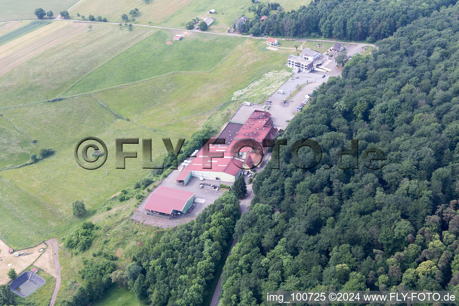 Rott dans le département Bas Rhin, France depuis l'avion