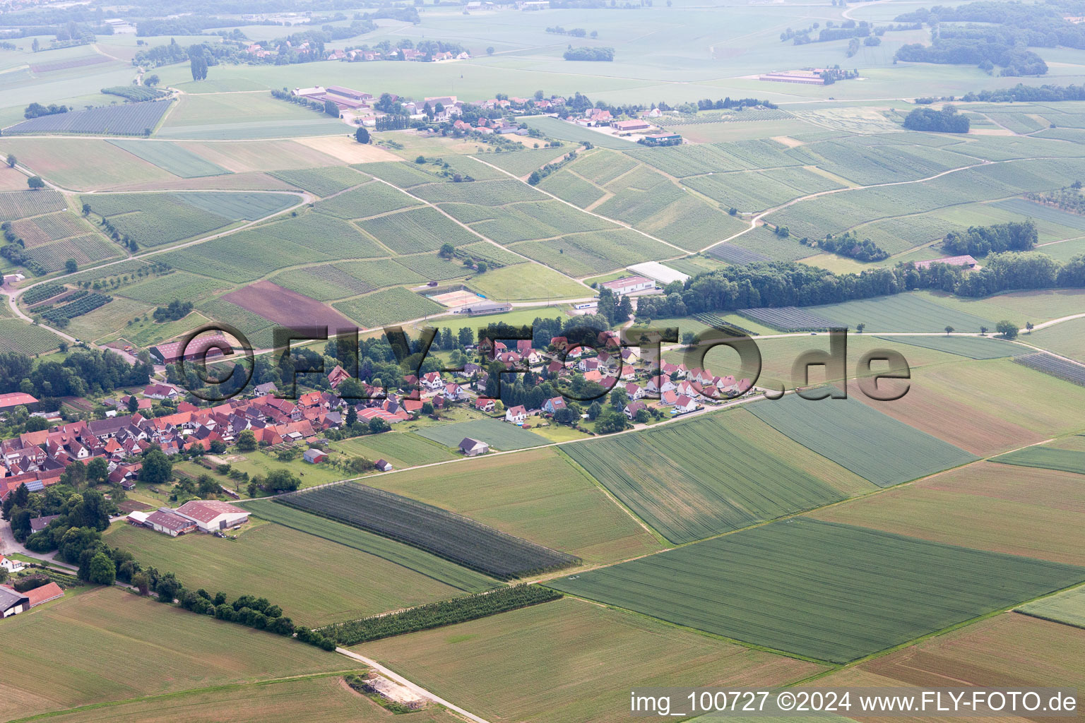 Photographie aérienne de Steinseltz dans le département Bas Rhin, France