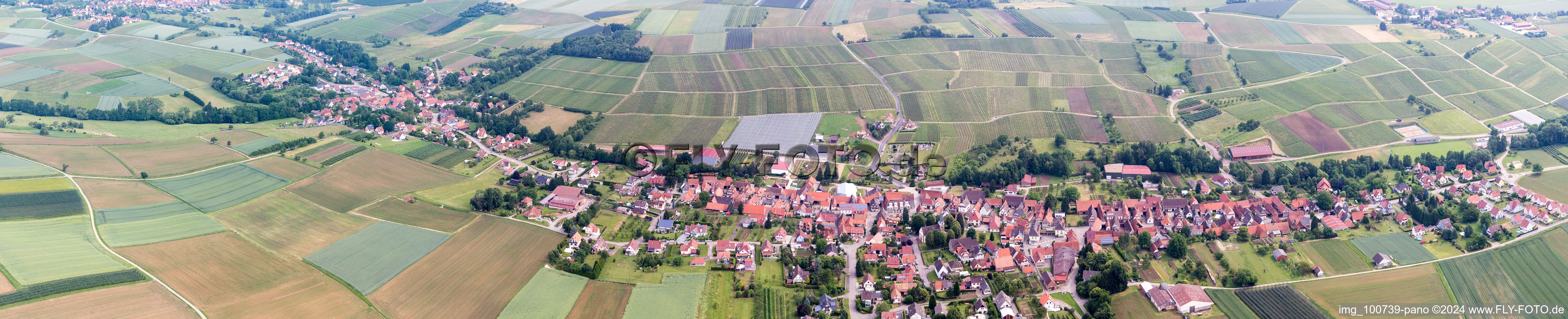 Vue aérienne de Panorama à Steinseltz dans le département Bas Rhin, France