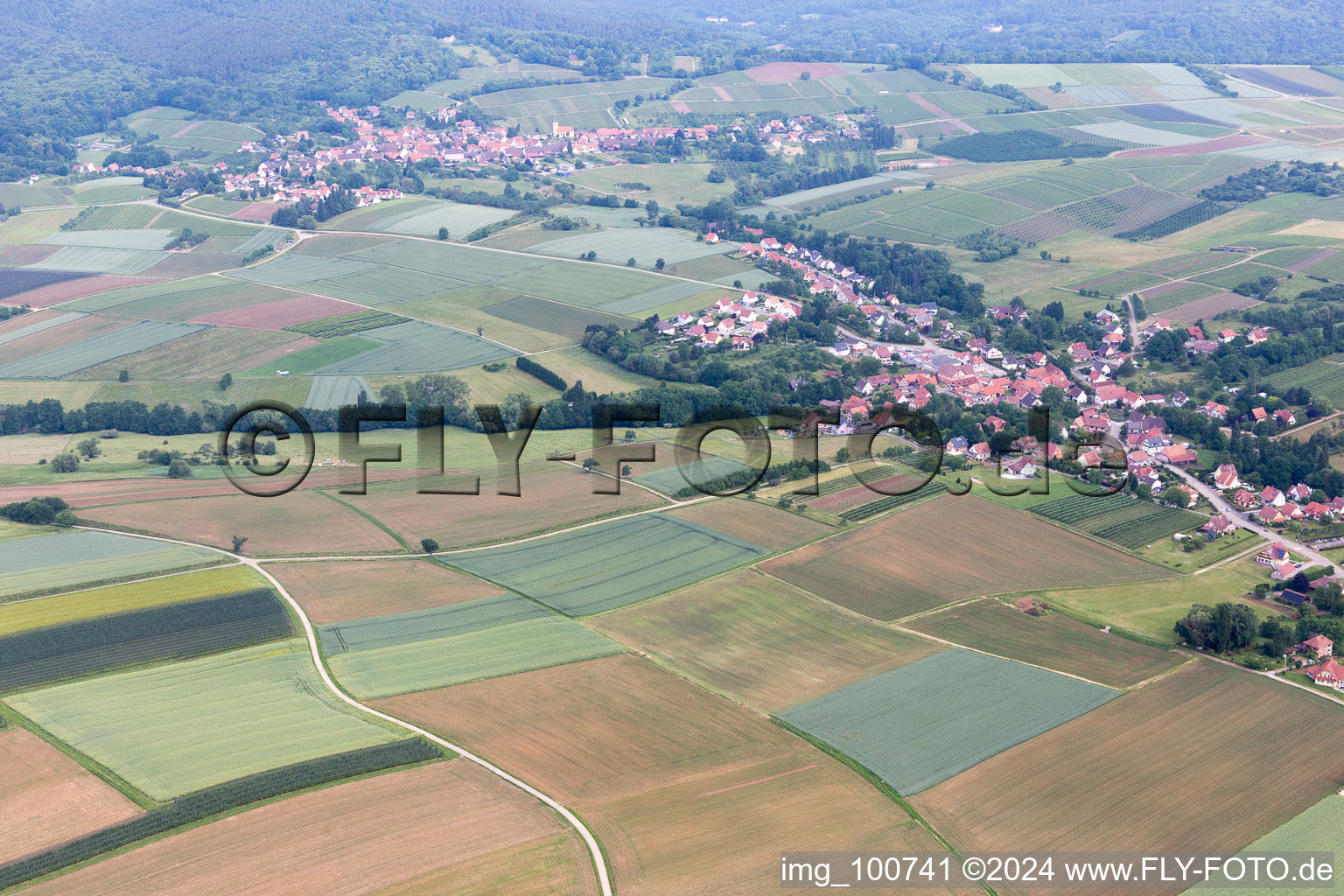 Photographie aérienne de Steinseltz dans le département Bas Rhin, France