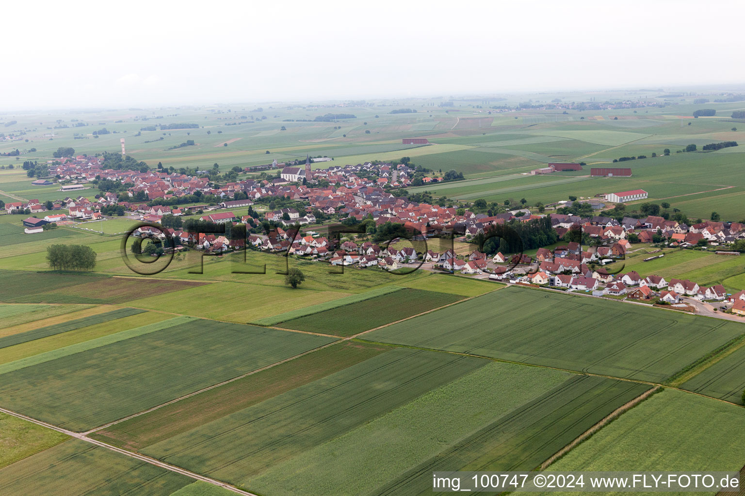 Schleithal dans le département Bas Rhin, France vue d'en haut