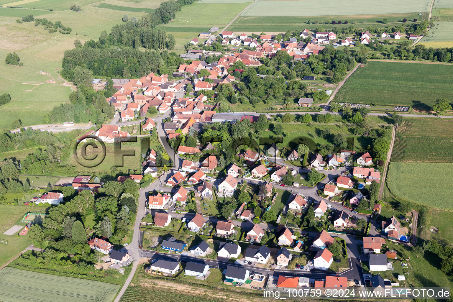 Ingolsheim dans le département Bas Rhin, France d'en haut