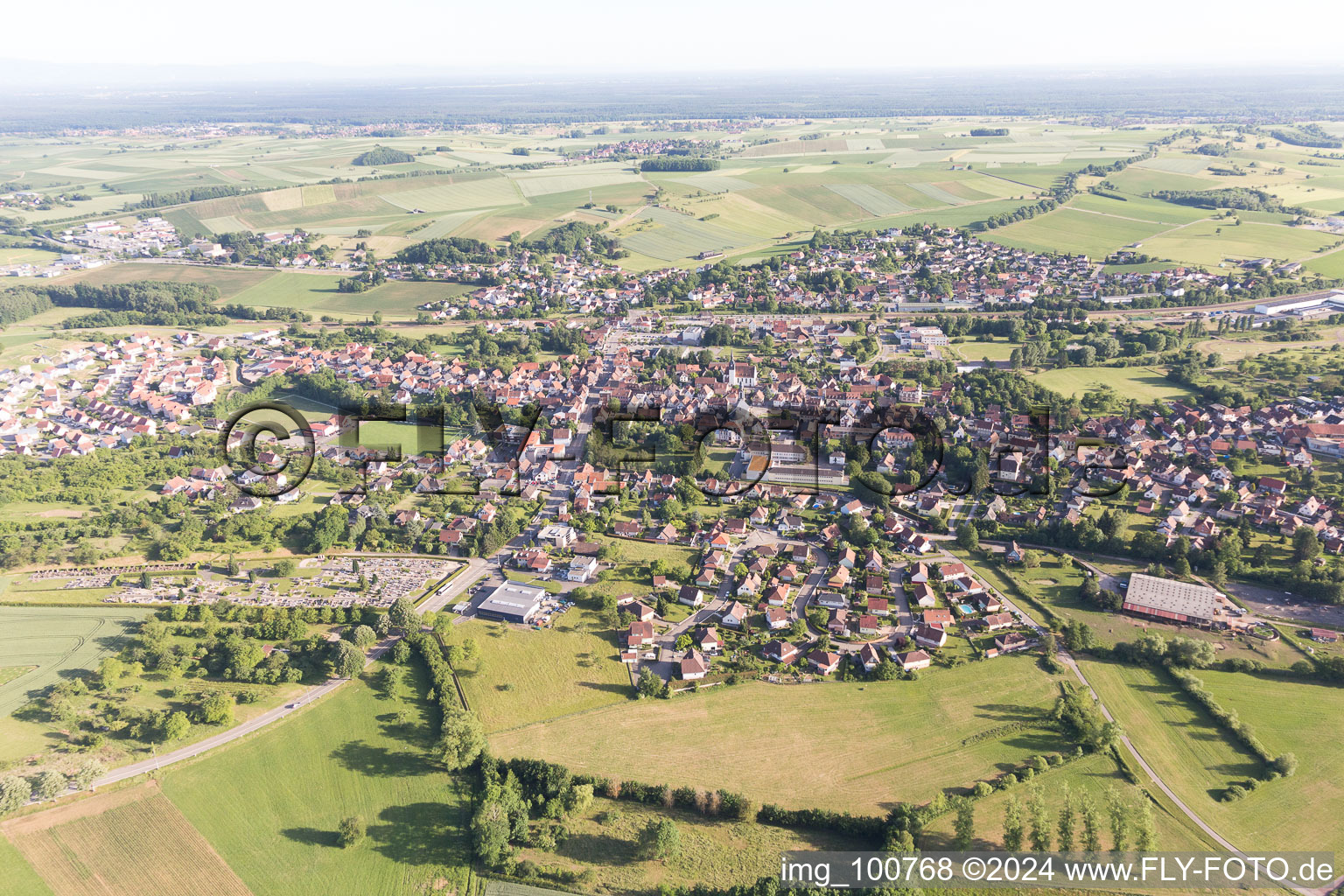 Retschwiller dans le département Bas Rhin, France hors des airs