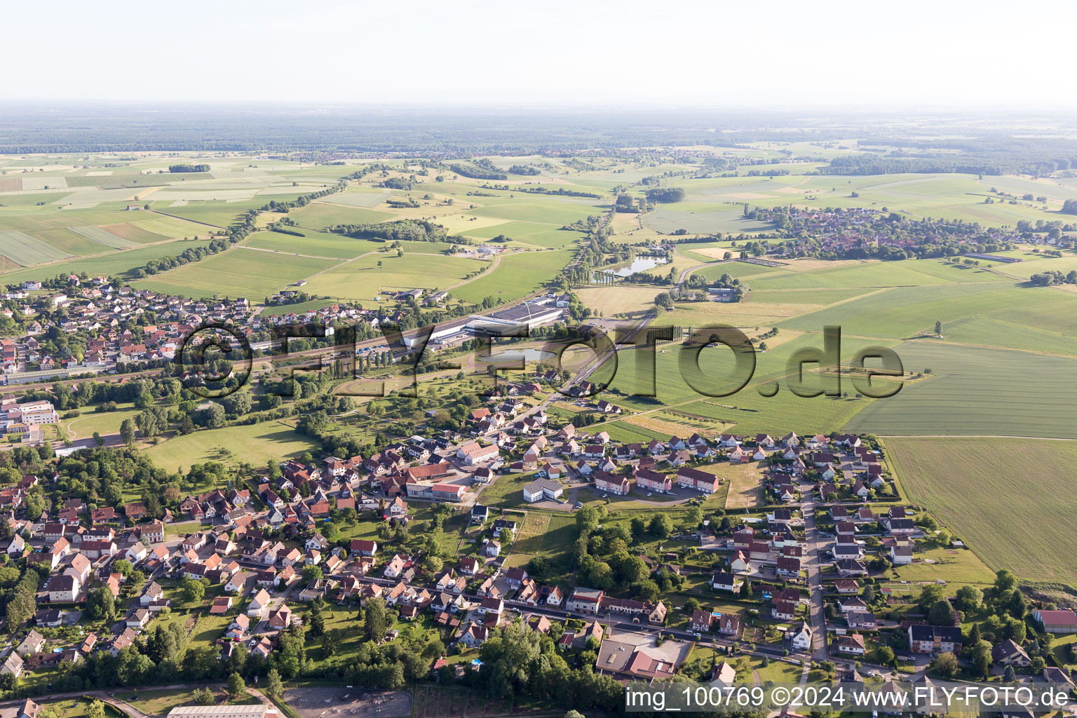 Retschwiller dans le département Bas Rhin, France vue d'en haut