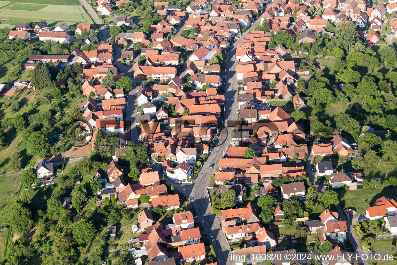 Surbourg dans le département Bas Rhin, France vue d'en haut