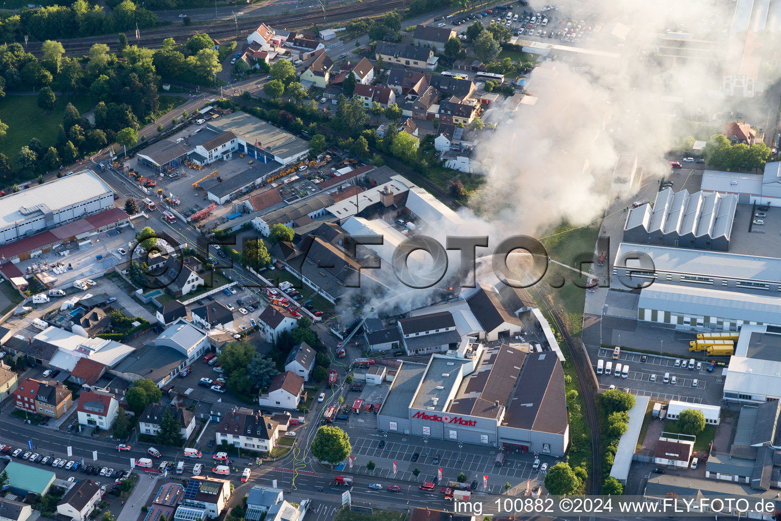 Speyer dans le département Rhénanie-Palatinat, Allemagne depuis l'avion