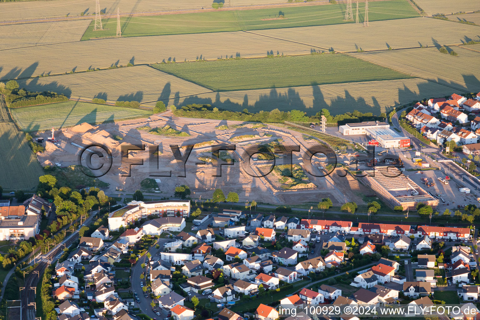 Photographie aérienne de Quartier Hochstetten in Linkenheim-Hochstetten dans le département Bade-Wurtemberg, Allemagne