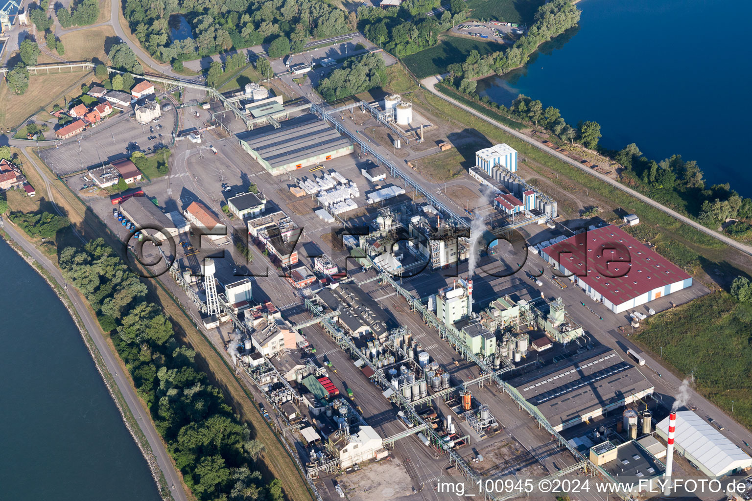 Photographie aérienne de Port à Lauterbourg dans le département Bas Rhin, France