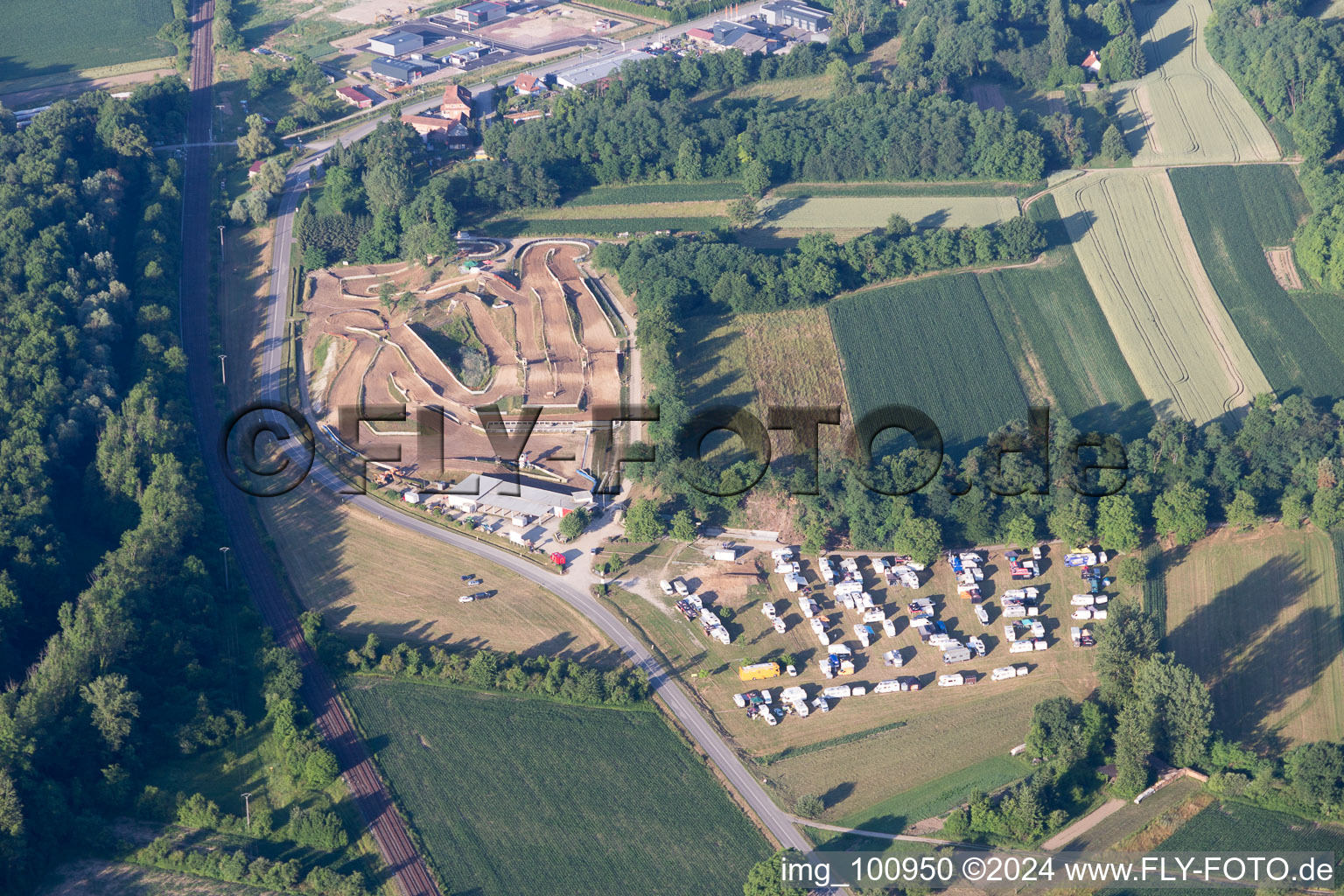 Vue oblique de Lauterbourg dans le département Bas Rhin, France