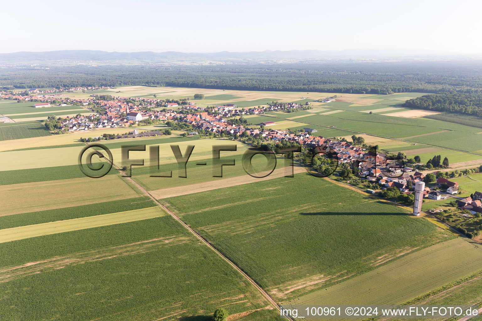 Schleithal dans le département Bas Rhin, France vue du ciel