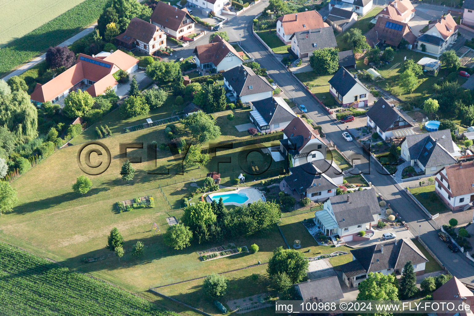 Photographie aérienne de Schleithal dans le département Bas Rhin, France