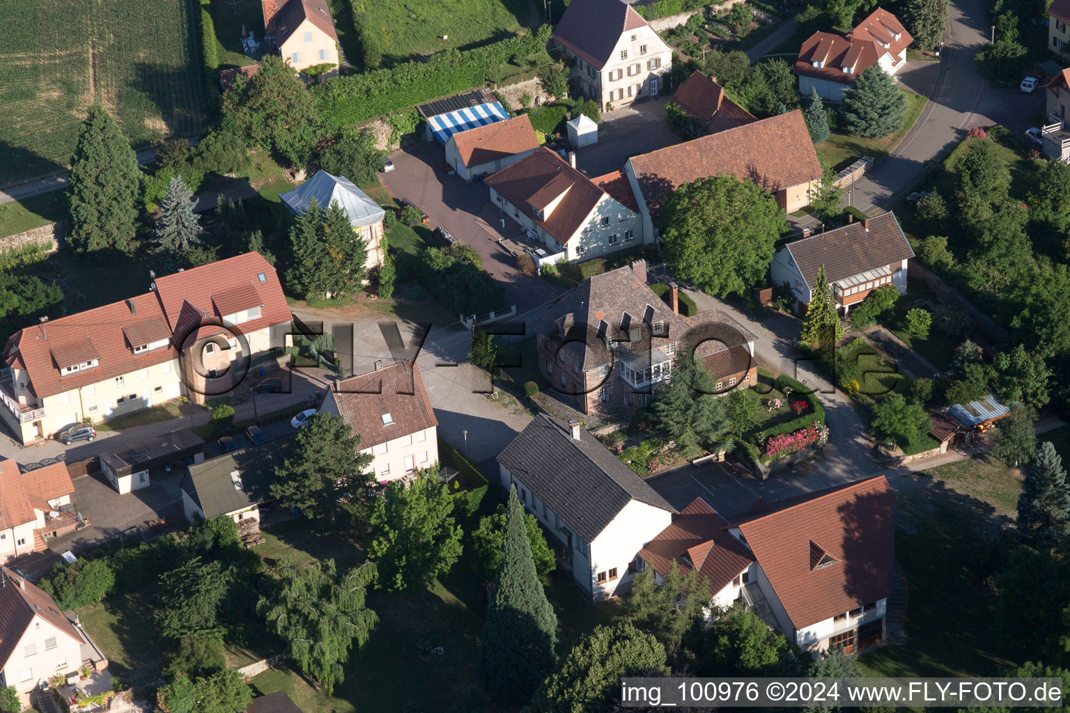 Steinseltz dans le département Bas Rhin, France d'en haut