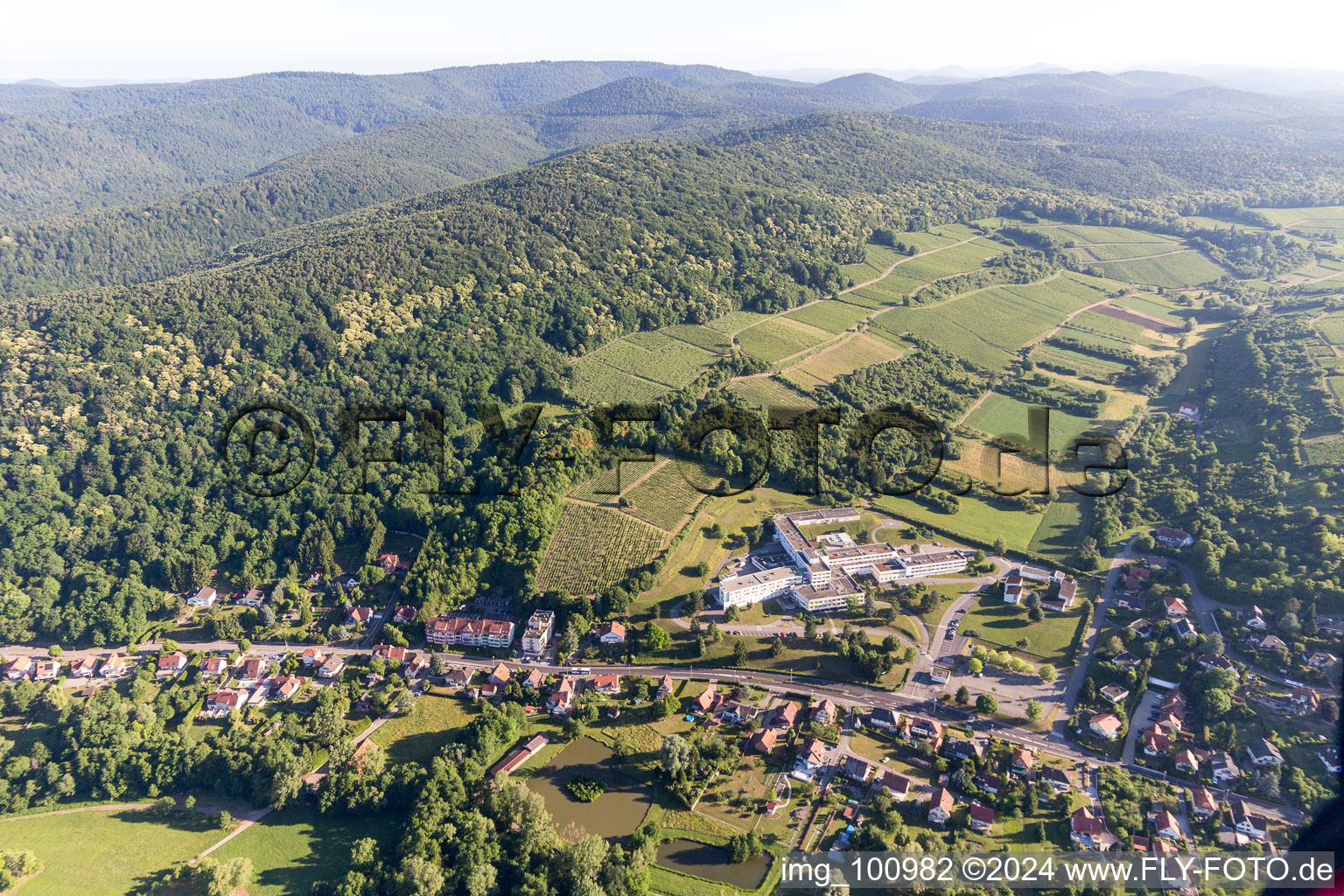 Vue d'oiseau de Wissembourg dans le département Bas Rhin, France