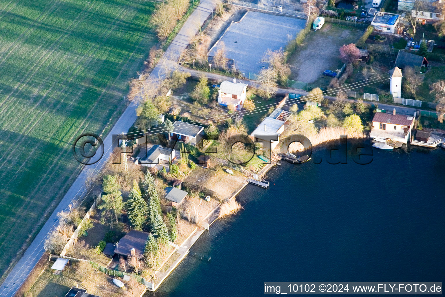 Photographie aérienne de Zone de loisirs Bleu Adriatique à Altrip dans le département Rhénanie-Palatinat, Allemagne