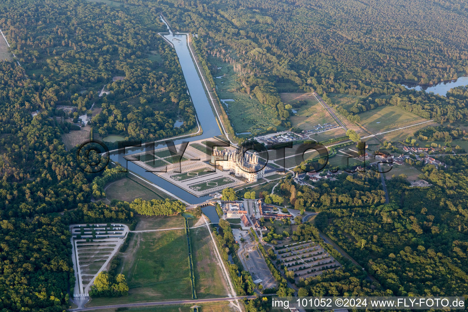 Vue d'oiseau de Chambord dans le département Loir et Cher, France