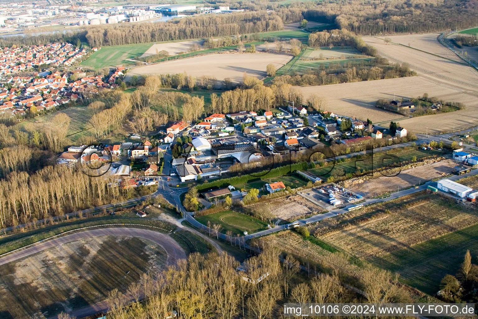 Altrip dans le département Rhénanie-Palatinat, Allemagne d'en haut