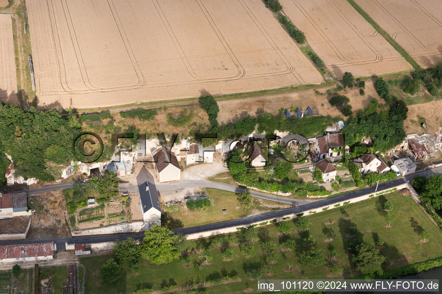 Vue aérienne de Thoré-la-Rochette dans le département Loir et Cher, France