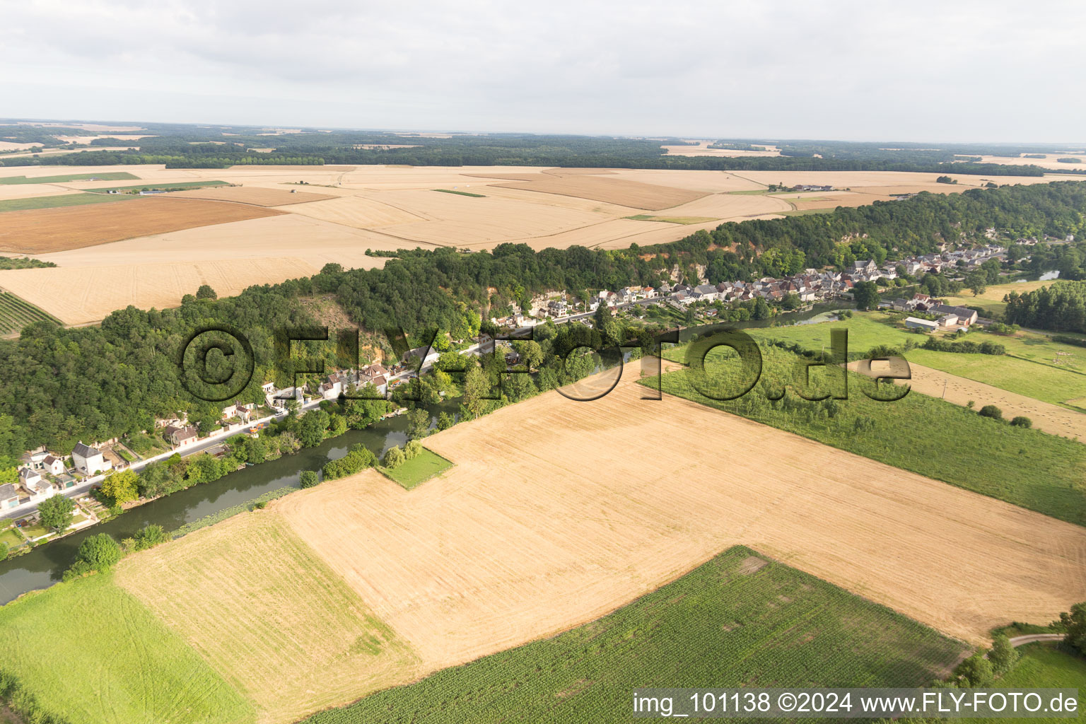 Saint-Rimay dans le département Loir et Cher, France hors des airs