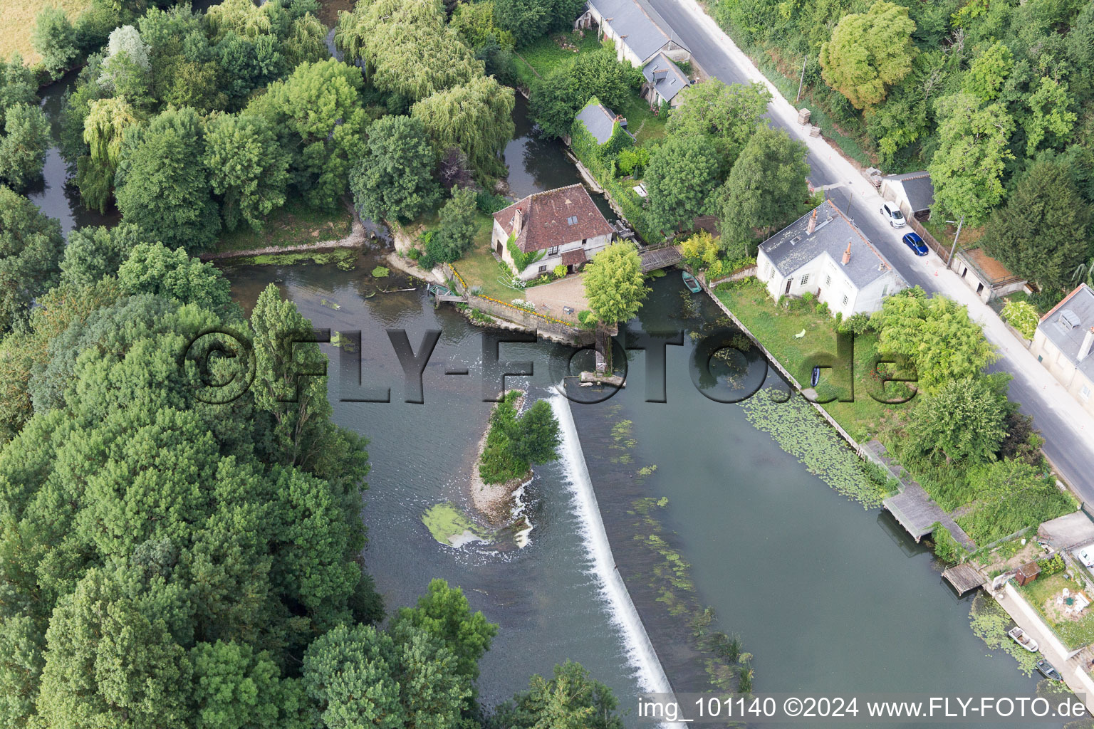 Montoire-sur-le-Loir dans le département Loir et Cher, France hors des airs