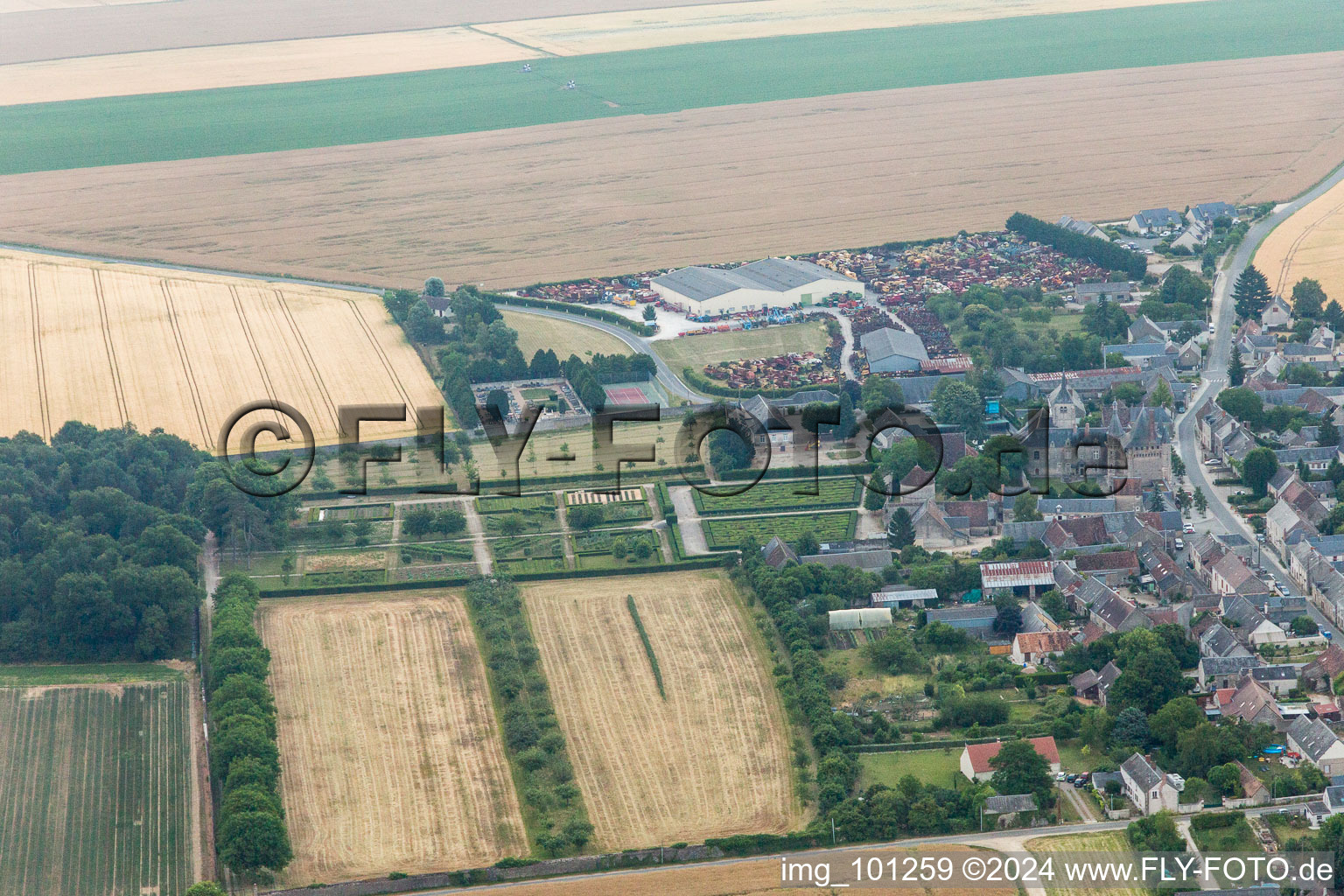 Talcy dans le département Loir et Cher, France vue du ciel