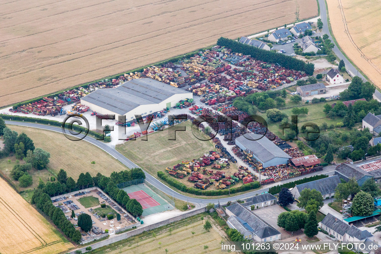 Image drone de Talcy dans le département Loir et Cher, France