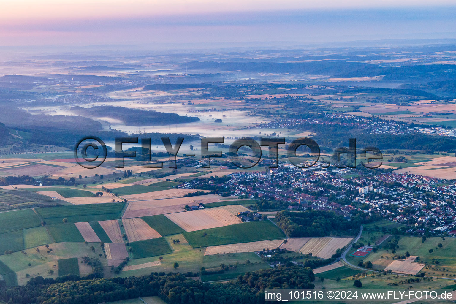 Vue aérienne de Quartier Nußbaum in Neulingen dans le département Bade-Wurtemberg, Allemagne