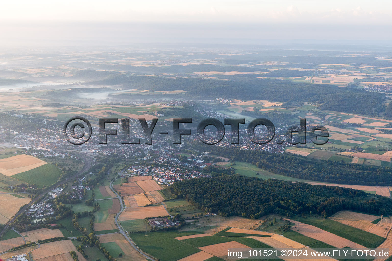 Vue aérienne de Mühlacker dans le département Bade-Wurtemberg, Allemagne