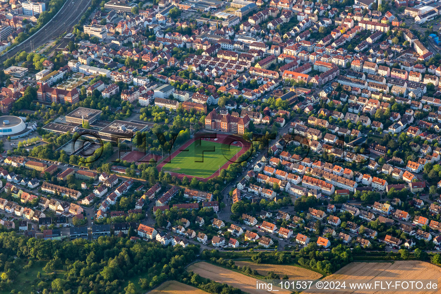 Vue aérienne de Ludwigsburg dans le département Bade-Wurtemberg, Allemagne