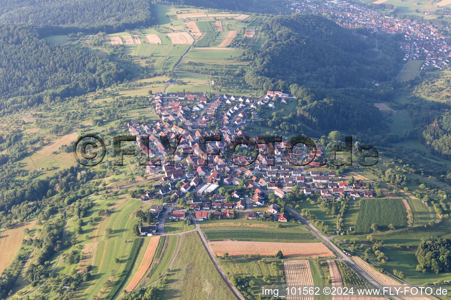 Vue aérienne de Krehwinkel dans le département Bade-Wurtemberg, Allemagne