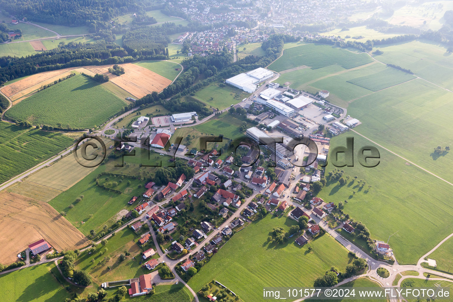 Vue aérienne de Brainkofen dans le département Bade-Wurtemberg, Allemagne