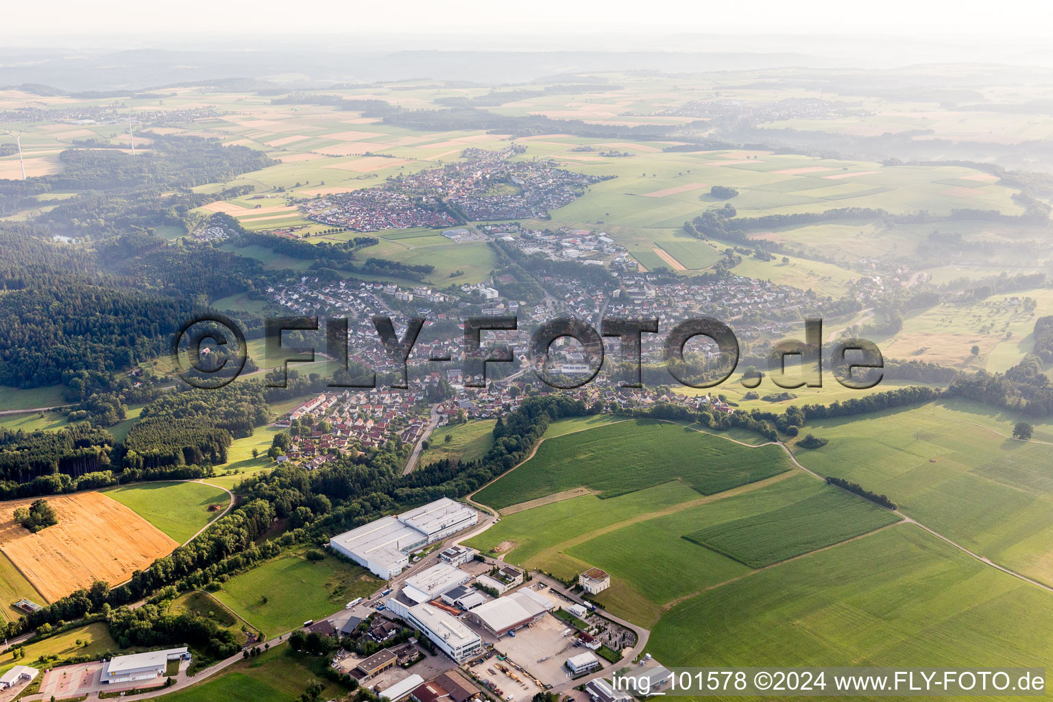 Vue aérienne de Brainkofen dans le département Bade-Wurtemberg, Allemagne