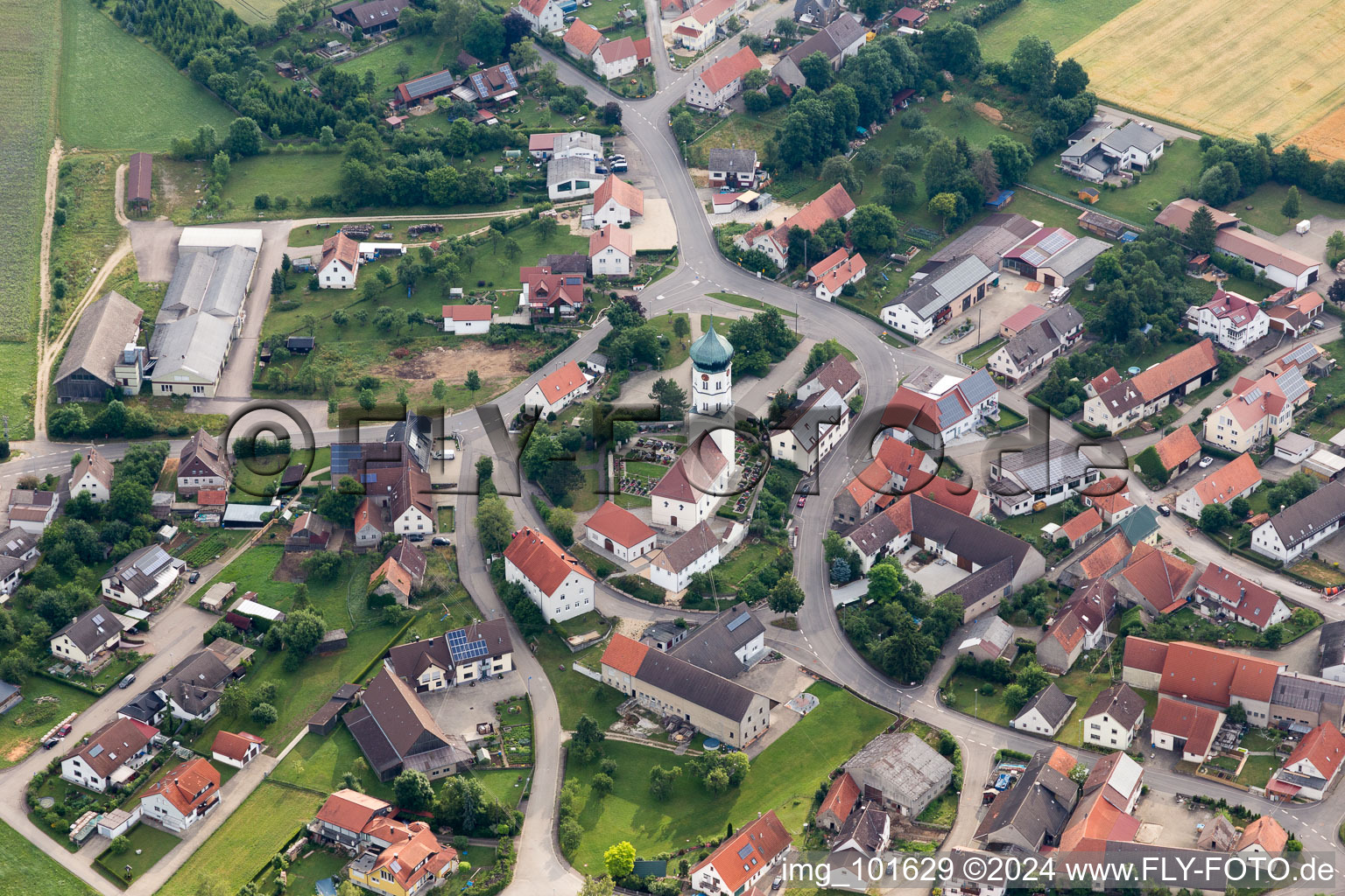 Photographie aérienne de Kösingen dans le département Bade-Wurtemberg, Allemagne