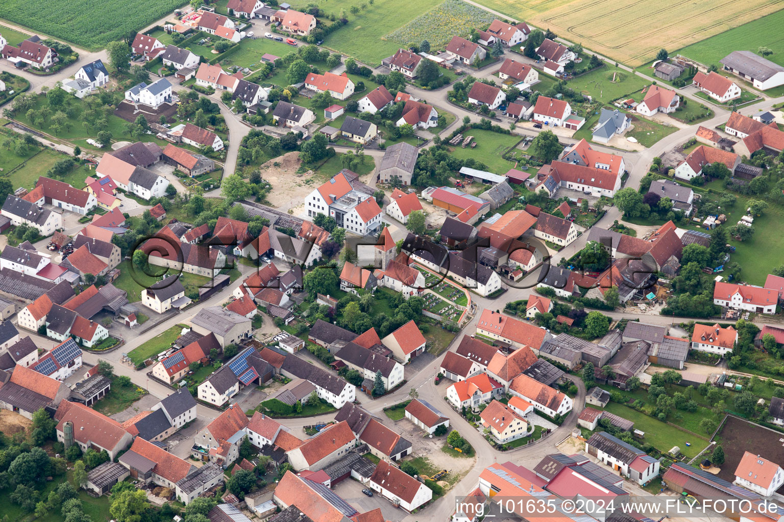 Photographie aérienne de Forheim dans le département Bavière, Allemagne