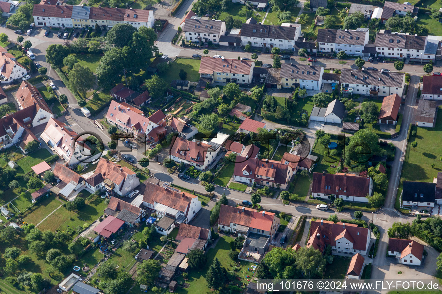 Règlement de Ramberg à le quartier Riedlingen in Donauwörth dans le département Bavière, Allemagne hors des airs