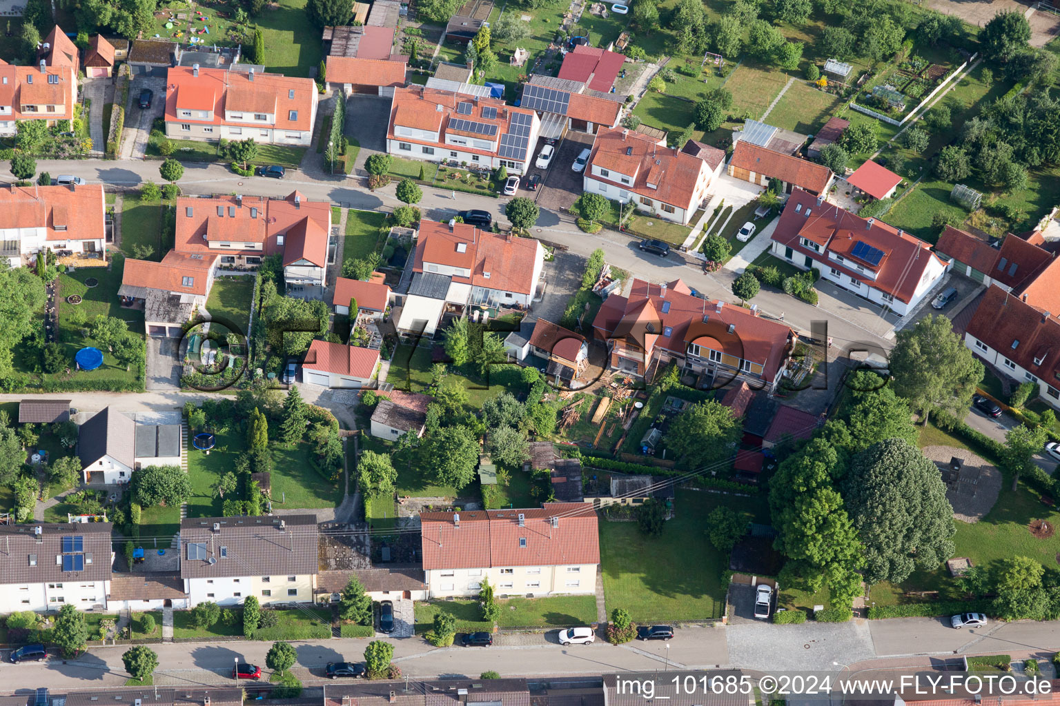 Photographie aérienne de Quartier Riedlingen in Donauwörth dans le département Bavière, Allemagne