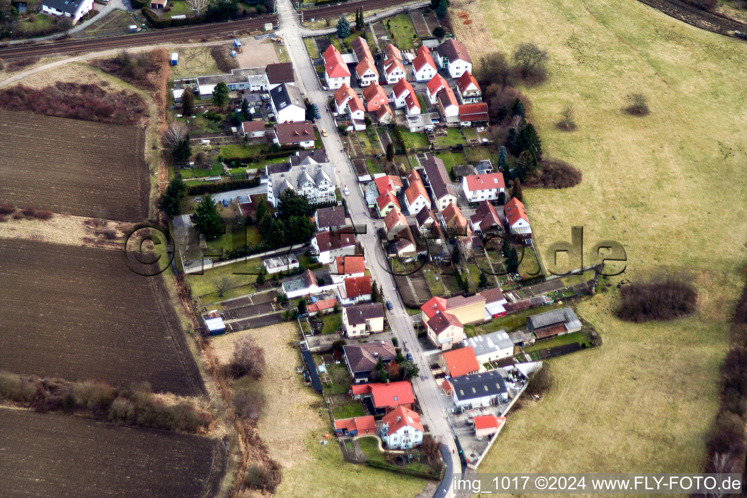 Vue aérienne de Ziegelstr. à Wörth am Rhein dans le département Rhénanie-Palatinat, Allemagne