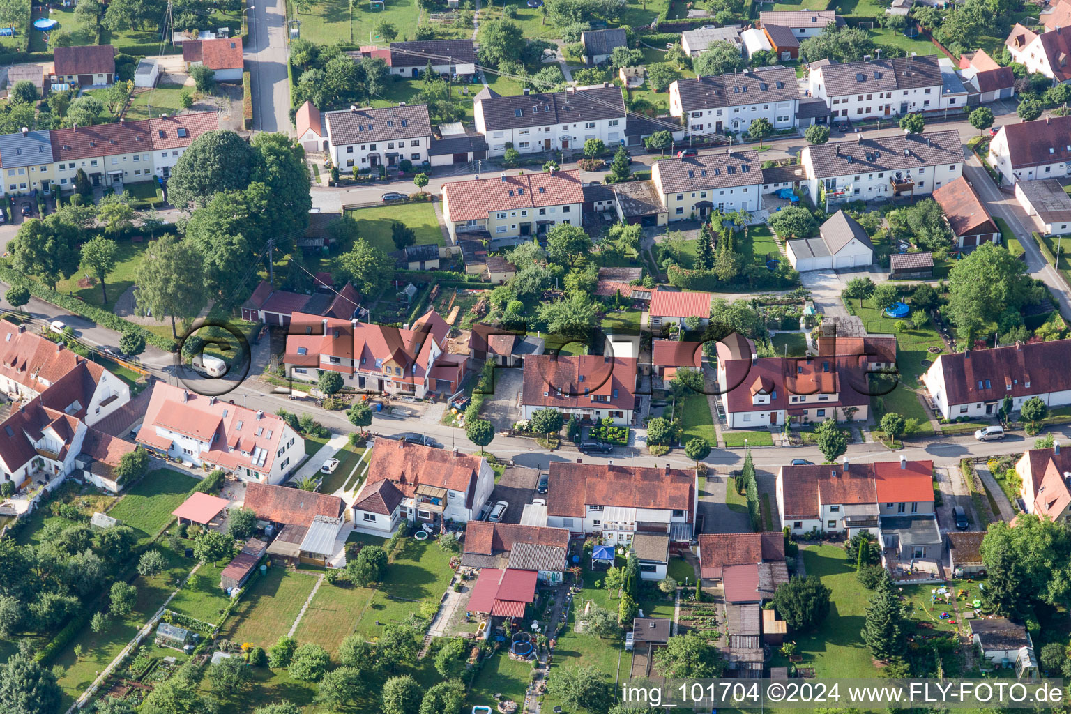 Image drone de Règlement de Ramberg à le quartier Riedlingen in Donauwörth dans le département Bavière, Allemagne