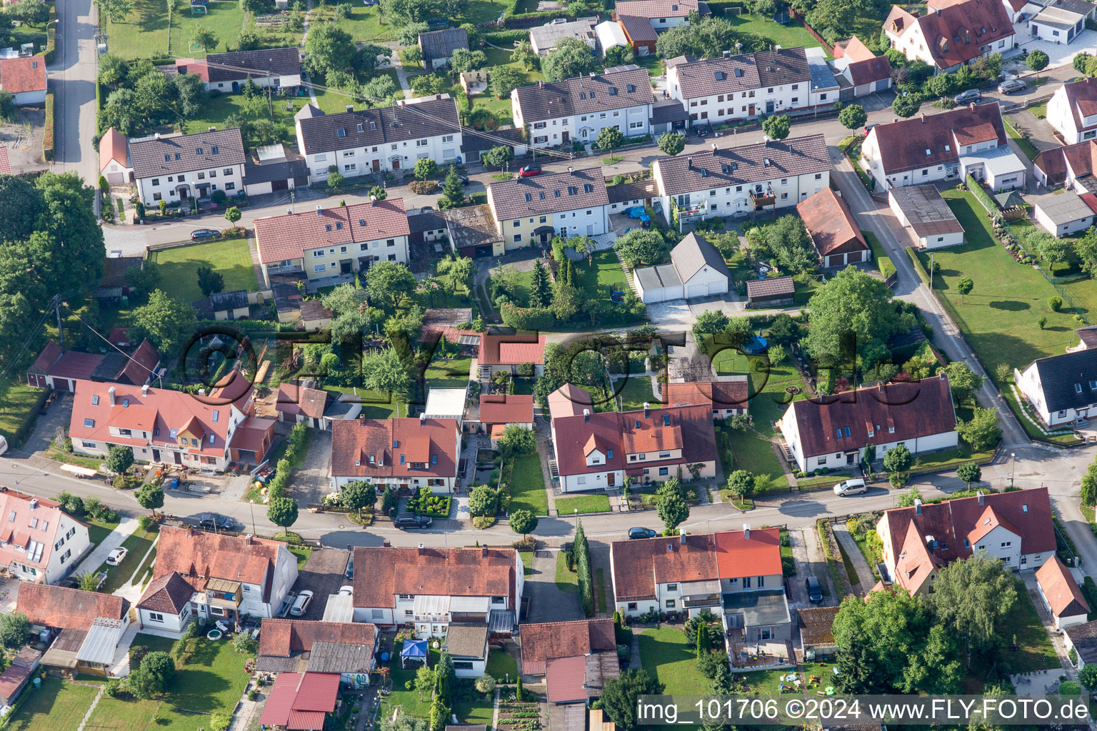 Règlement de Ramberg à le quartier Riedlingen in Donauwörth dans le département Bavière, Allemagne d'un drone