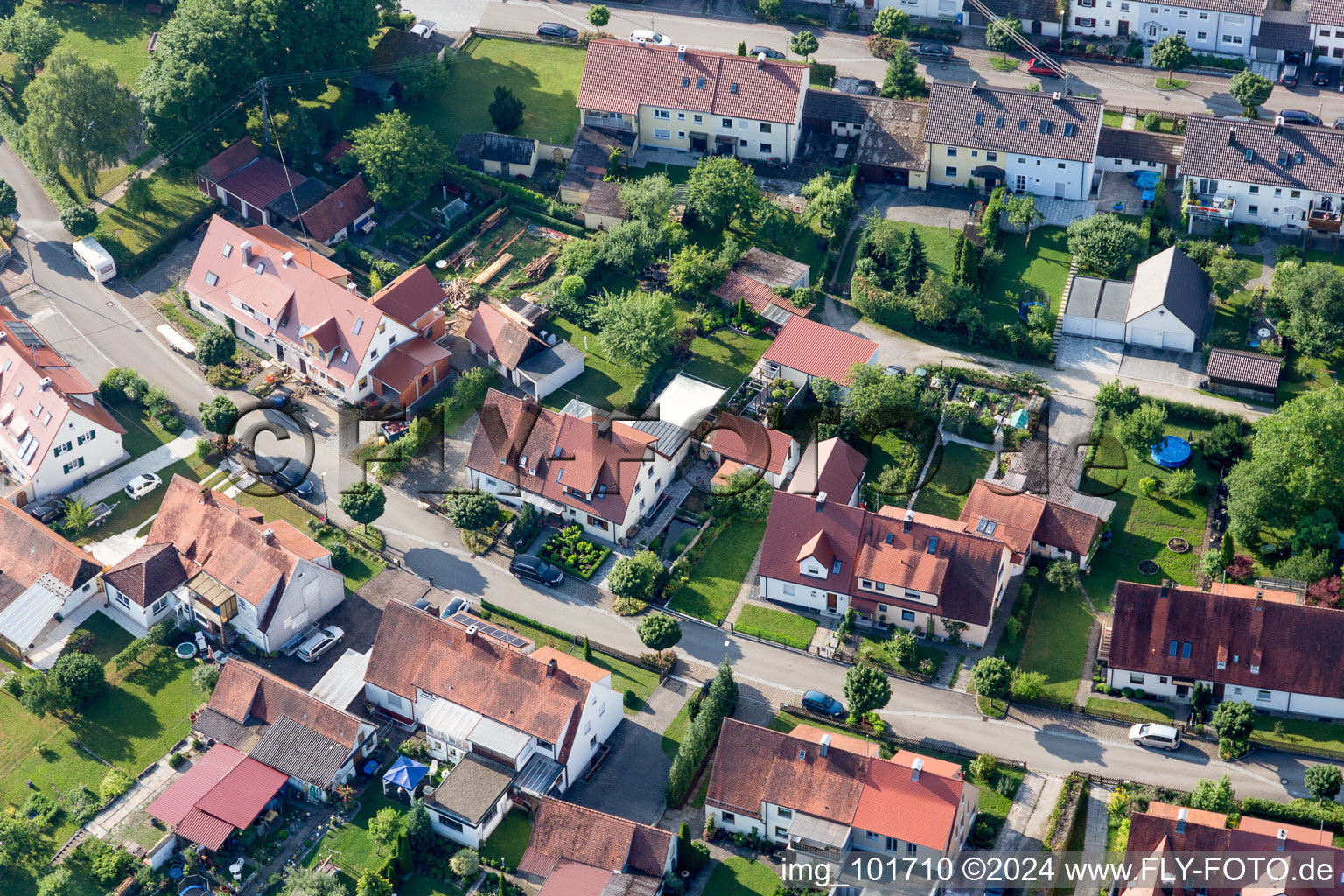 Photographie aérienne de Règlement de Ramberg à le quartier Riedlingen in Donauwörth dans le département Bavière, Allemagne