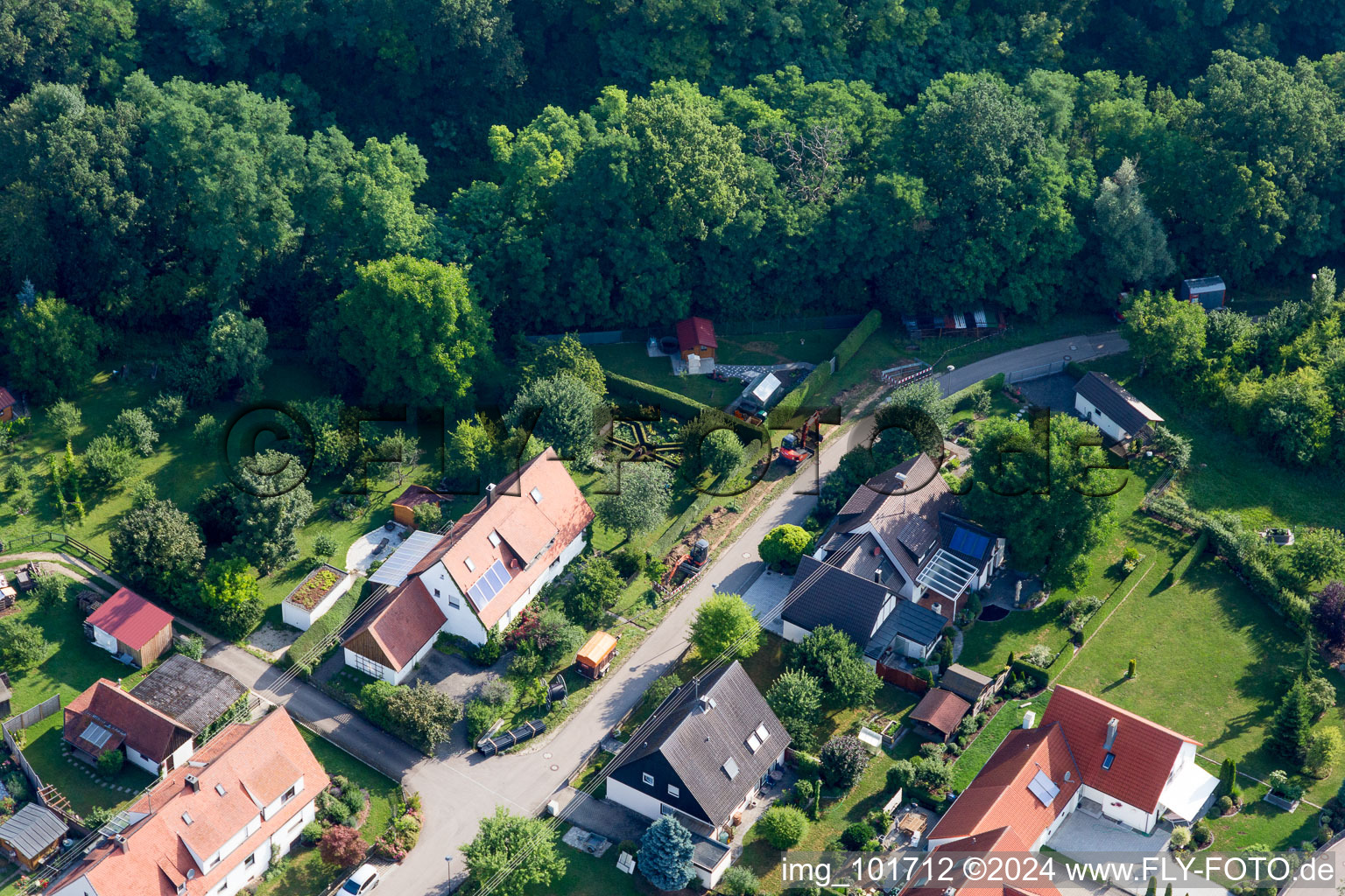 Enregistrement par drone de Quartier Riedlingen in Donauwörth dans le département Bavière, Allemagne