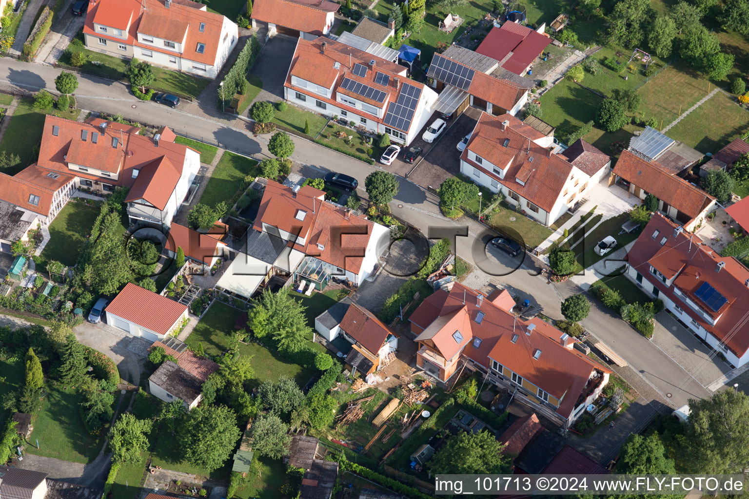 Image drone de Quartier Riedlingen in Donauwörth dans le département Bavière, Allemagne