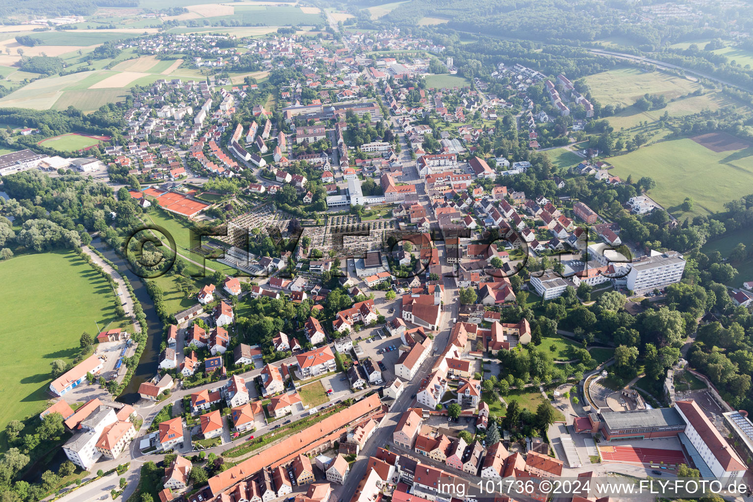 Donauwörth dans le département Bavière, Allemagne vue d'en haut