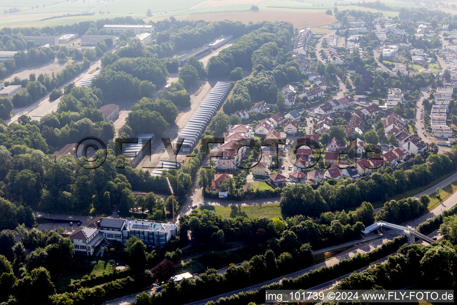 Vue d'oiseau de Donauwörth dans le département Bavière, Allemagne