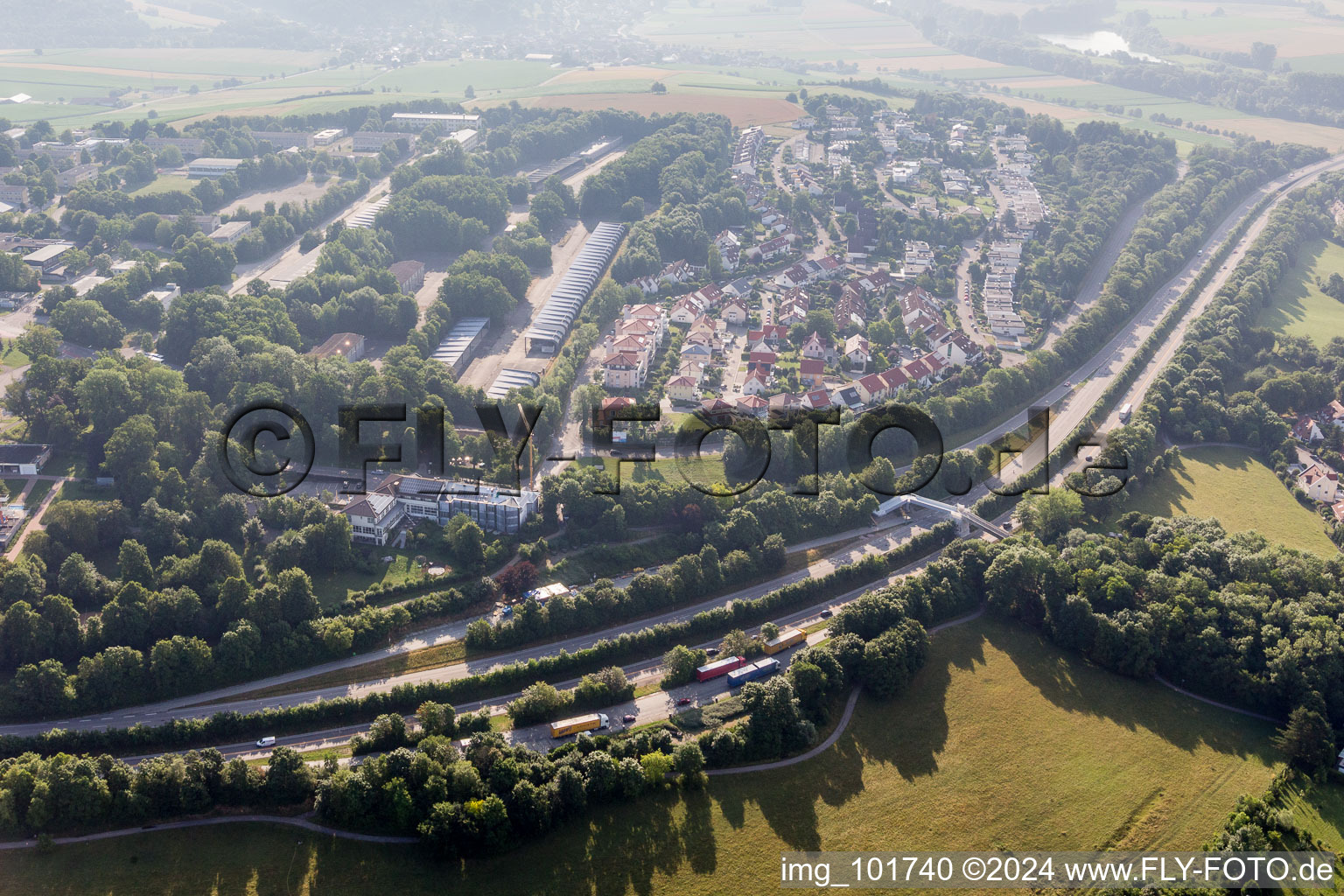 Donauwörth dans le département Bavière, Allemagne vue du ciel