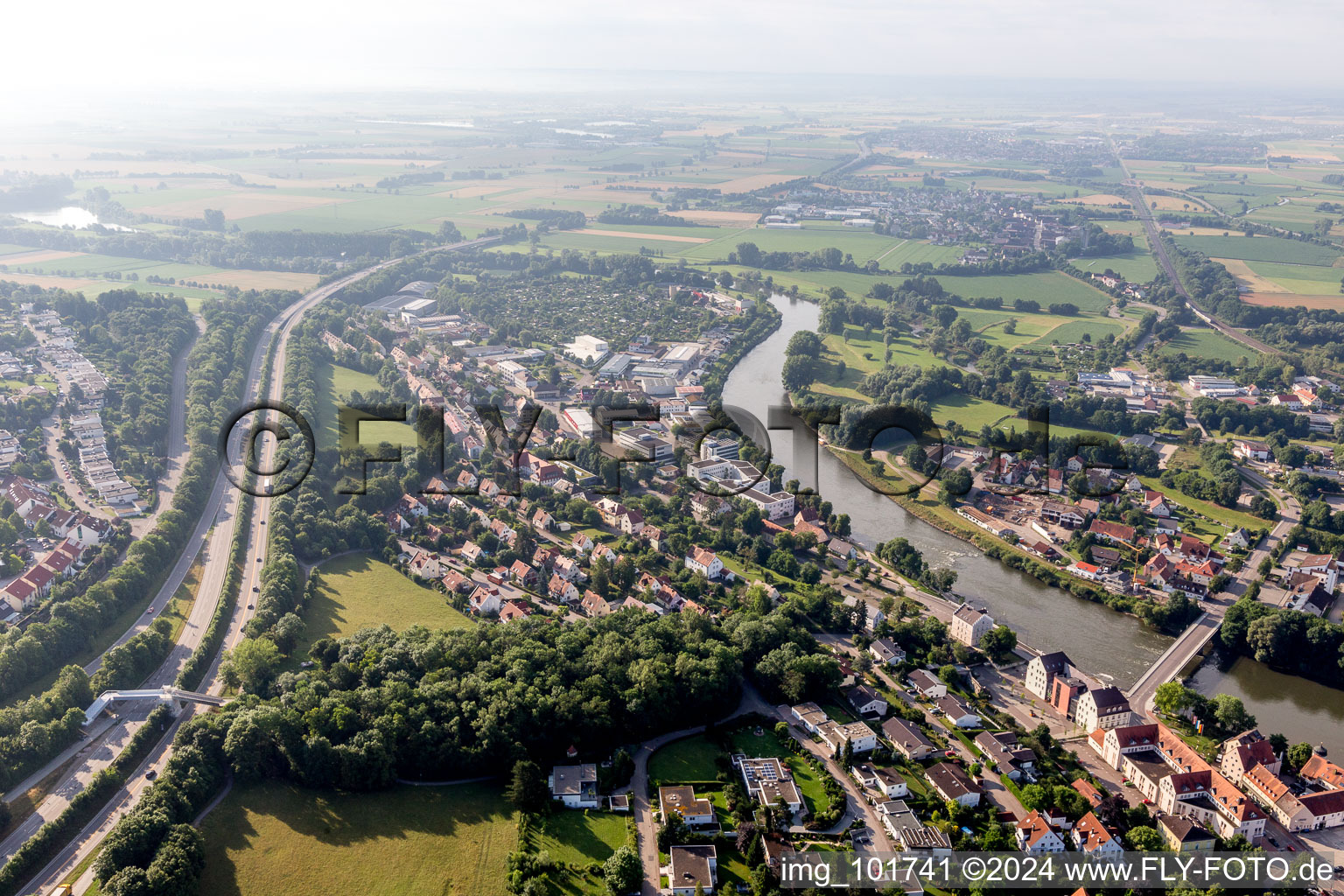 Enregistrement par drone de Donauwörth dans le département Bavière, Allemagne